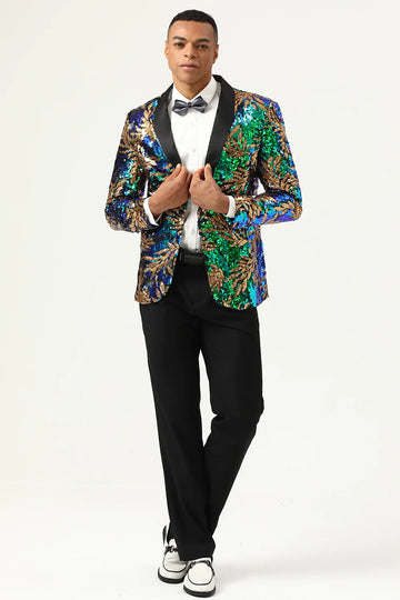 Blazer Lentejuelas Verde Oscuro